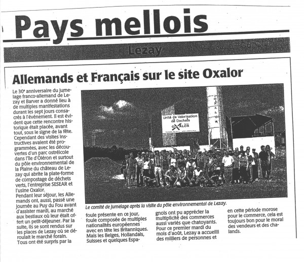 Allemand et Français sur le site Oxalor